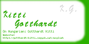 kitti gotthardt business card